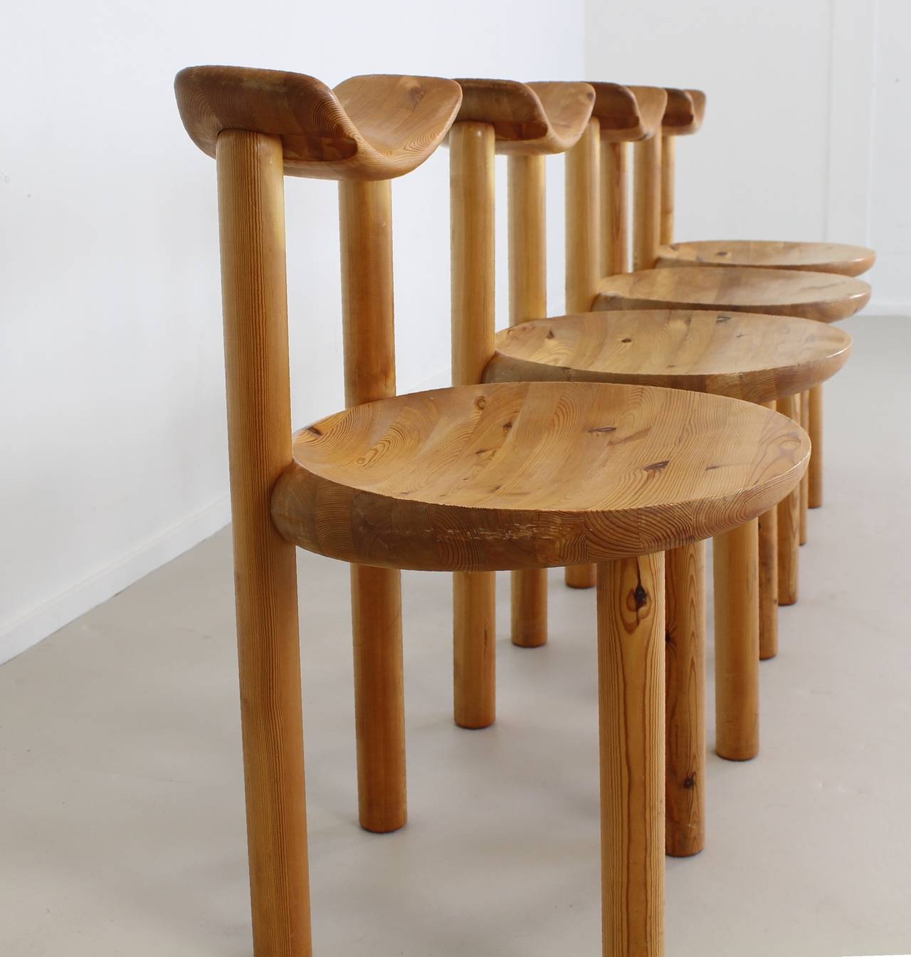 Scandinavian Modern Danish Dining Chairs by Rainer Daumiller Inspired by Charlotte Perriand