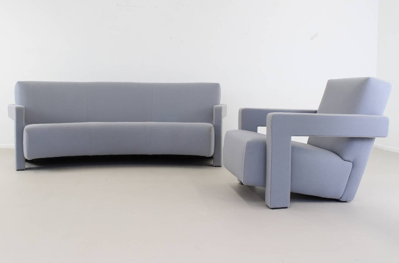 Gerrit Thomas Rietveld Lounge Set of the Model Utrecht by Cassina 3
