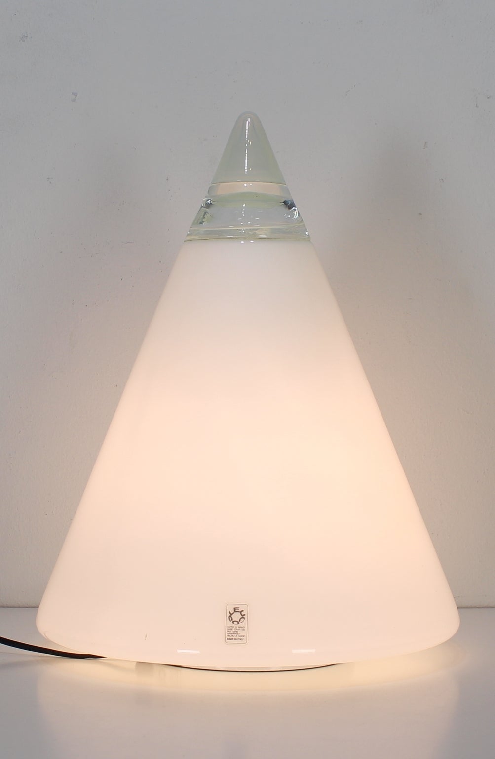 Leucos Cone Opalescent Glass Floor Lamp For Sale 4