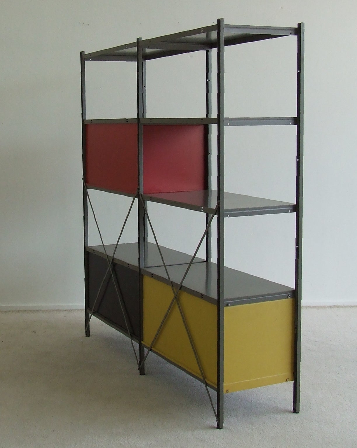Mid-Century Modern Modular Industrial Wall System by Rietveld for Gispen Holland For Sale