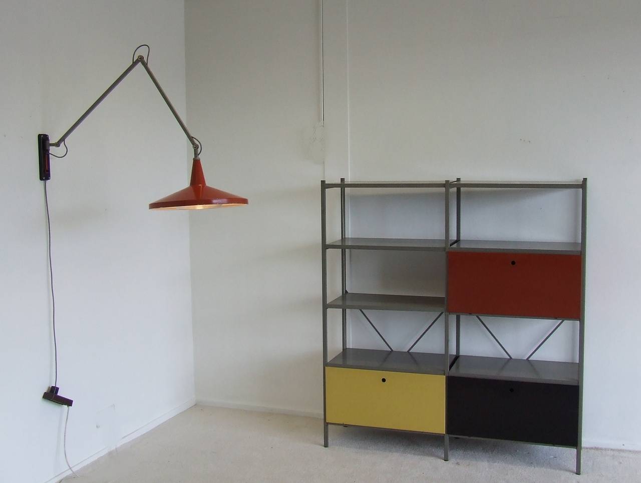 Mid-20th Century Modular Industrial Wall System by Rietveld for Gispen Holland For Sale