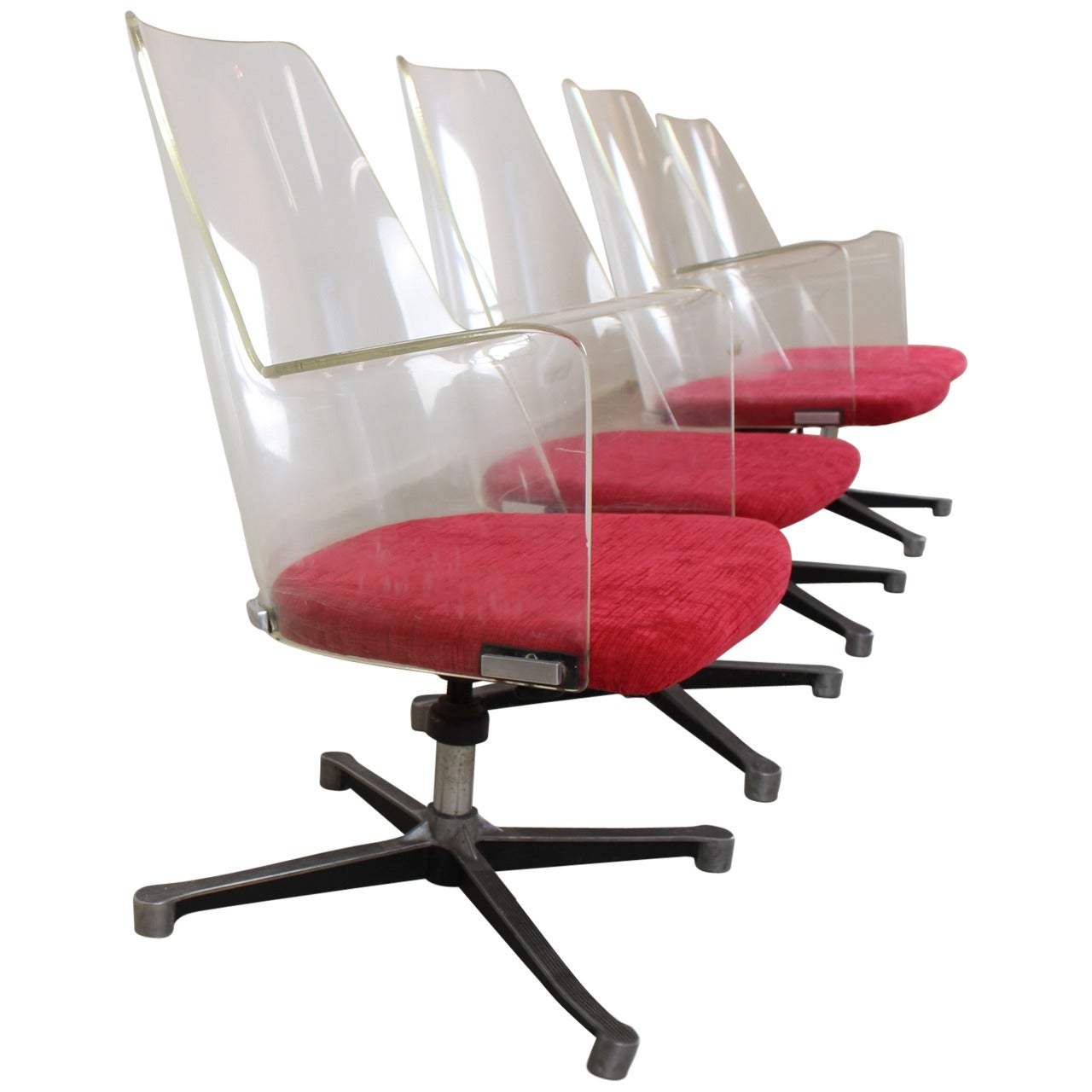 Original Authentic American Lucite Office Chairs For Sale