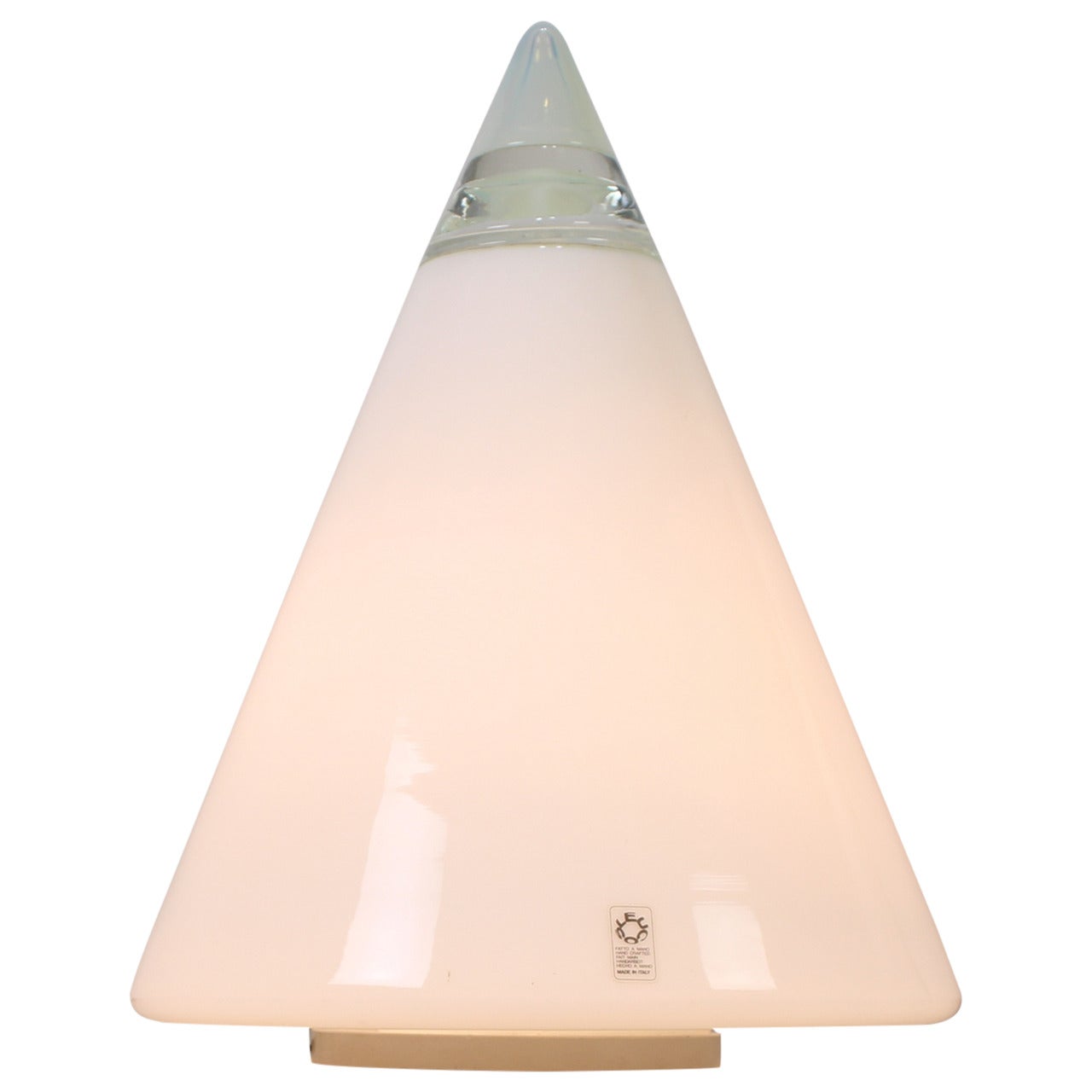 Leucos Cone Opalescent Glass Floor Lamp For Sale