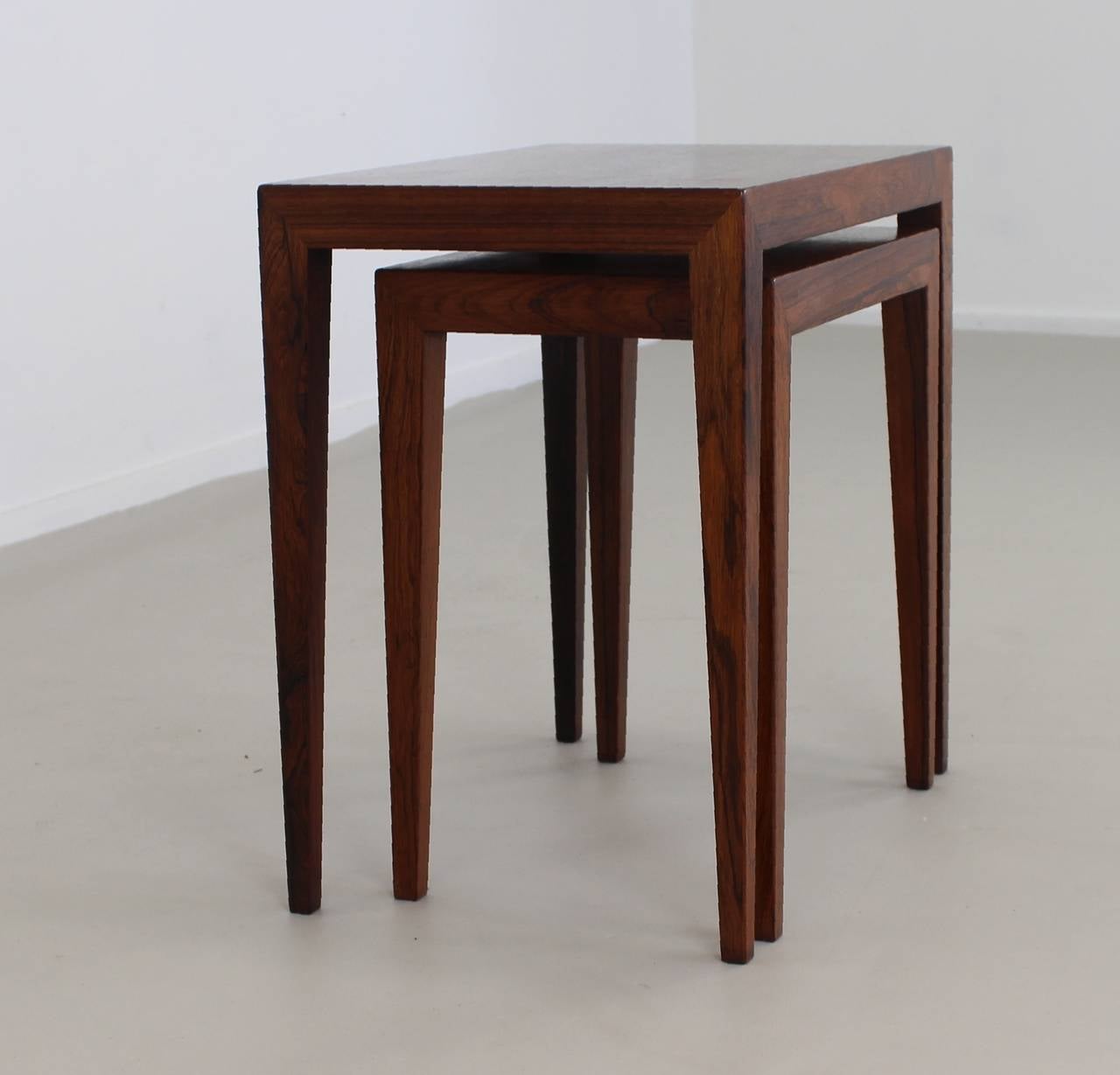 Mid-Century Modern Beautiful Set of Two Danish Design Nesting Tables for Bovenkamp
