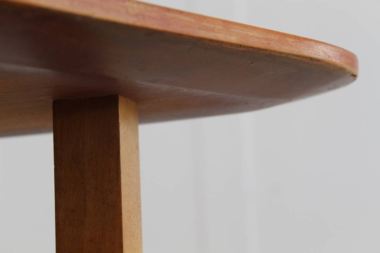 Mid-Century Modern 1950s German Design Kidney Shaped Large Desk by Hans Hartl For Sale