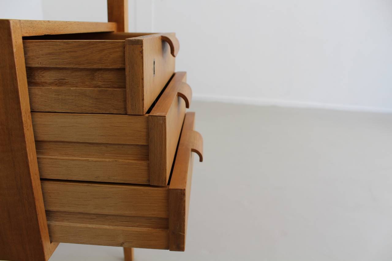 1950s German Design Kidney Shaped Large Desk by Hans Hartl In Excellent Condition For Sale In Staphorst, NL