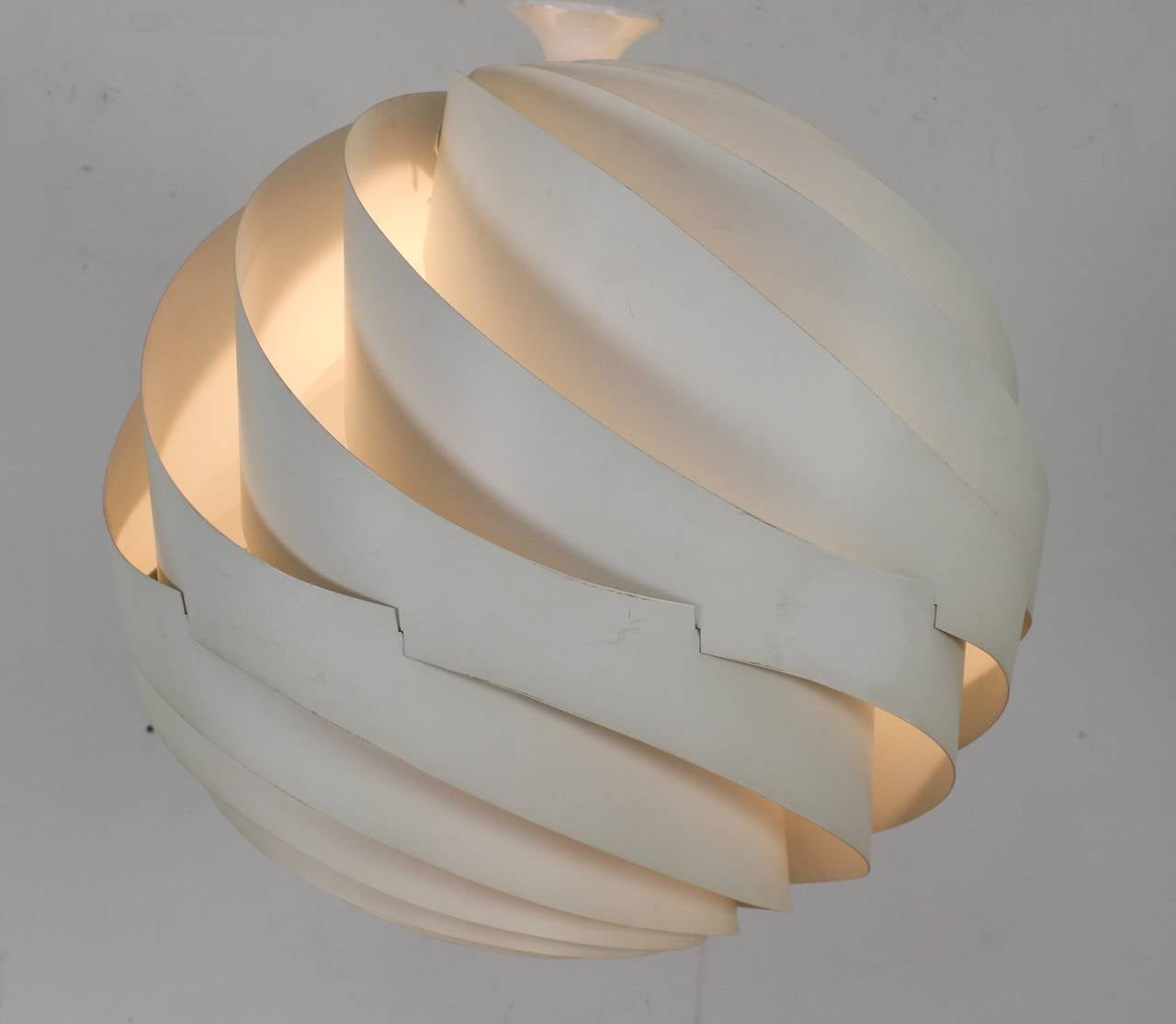 Mid-Century Modern Large Danish Design Pendant Lamp Turbo II by Louis Weisdorf for Lyfa For Sale
