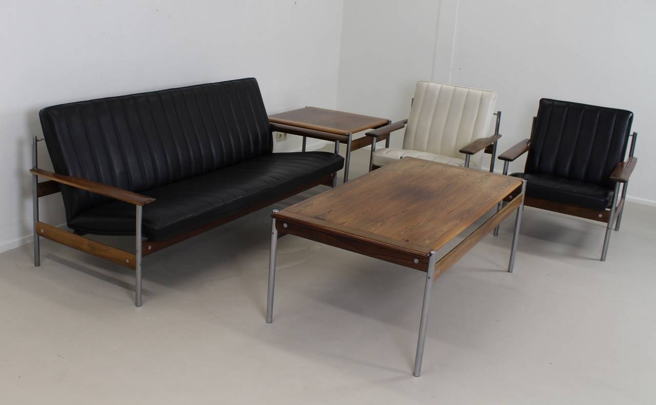 Vintage Scandinavian design lounge set by Dysthe In Excellent Condition In Staphorst, NL