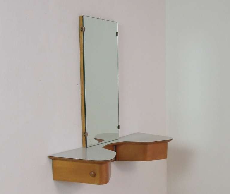 Dutch Cees Braakman Wall Mount Dressing Table For Sale