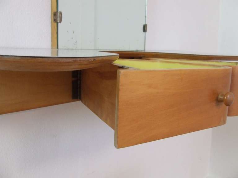 Mid-20th Century Cees Braakman Wall Mount Dressing Table For Sale