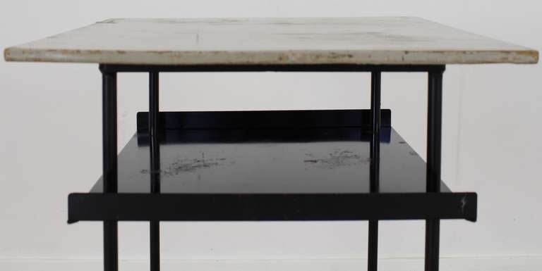 Wim Rietveld For Auping Large Version Side or Night Table in Patinated Condition For Sale 1