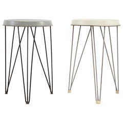 Two Pilastro Dutch Design Metal Wired Stools by Tjerk Reijenga 5
