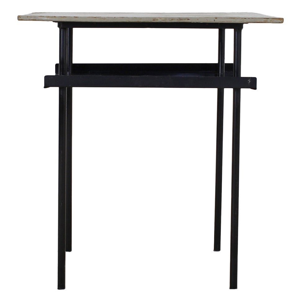 Wim Rietveld For Auping Large Version Side or Night Table in Patinated Condition For Sale