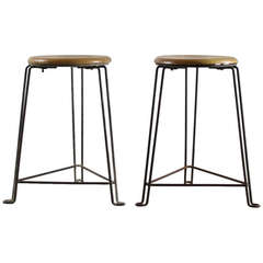 Industrial Wired Metal Stools by Tomado Holland
