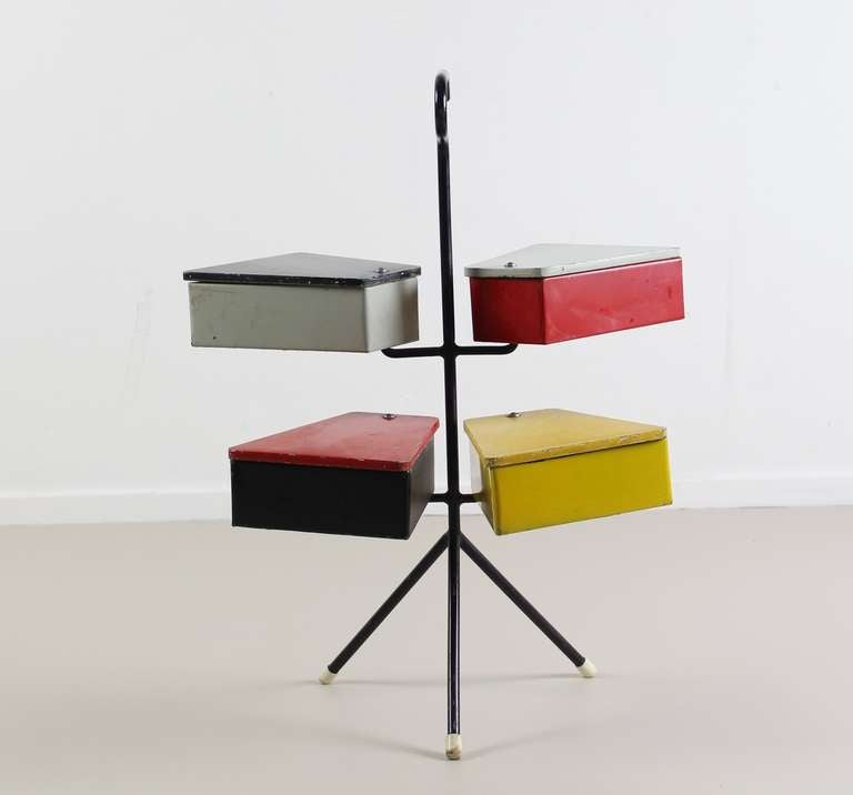 Metal 1950s Sewing Stand by Joos Teders for Metalux Holland