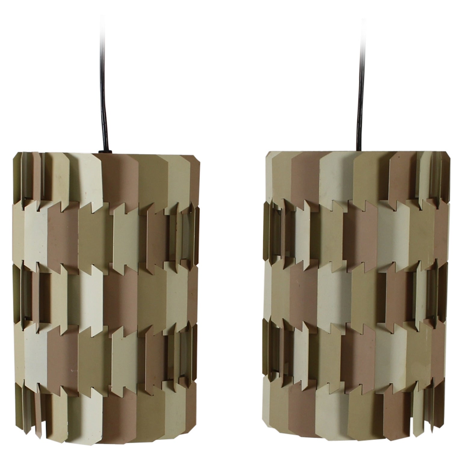 Two Metal Pendant Lamps for Lyfa Denmark For Sale