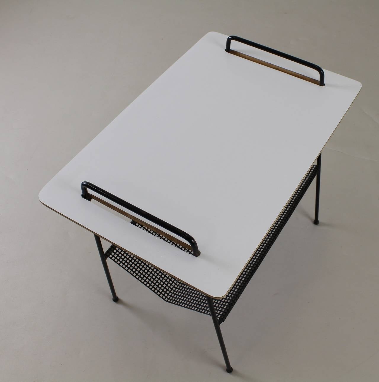 Mid-Century Modern Special Occasional Table with Magazine Layer for Pastoe