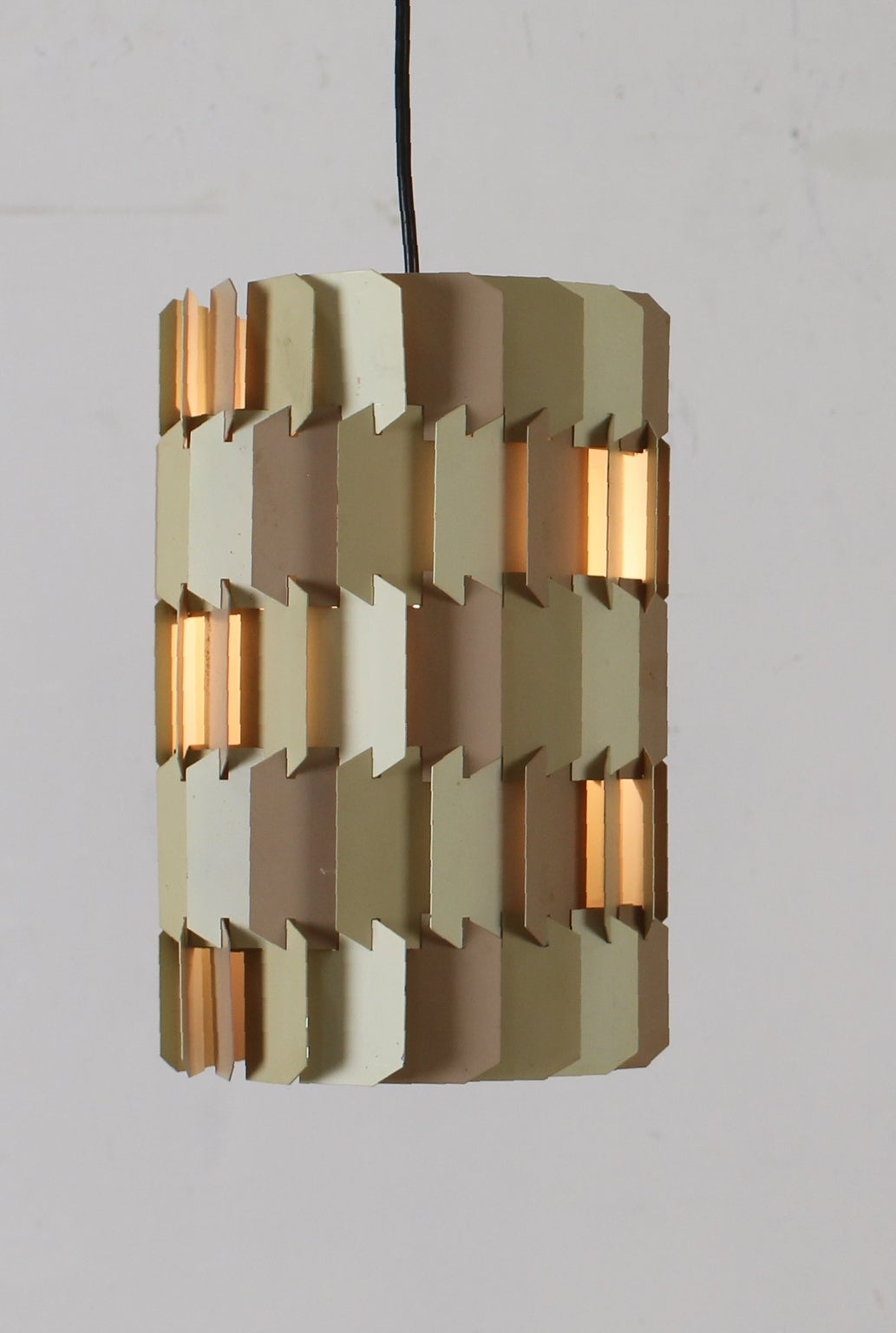 Scandinavian Modern Two Metal Pendant Lamps for Lyfa Denmark For Sale