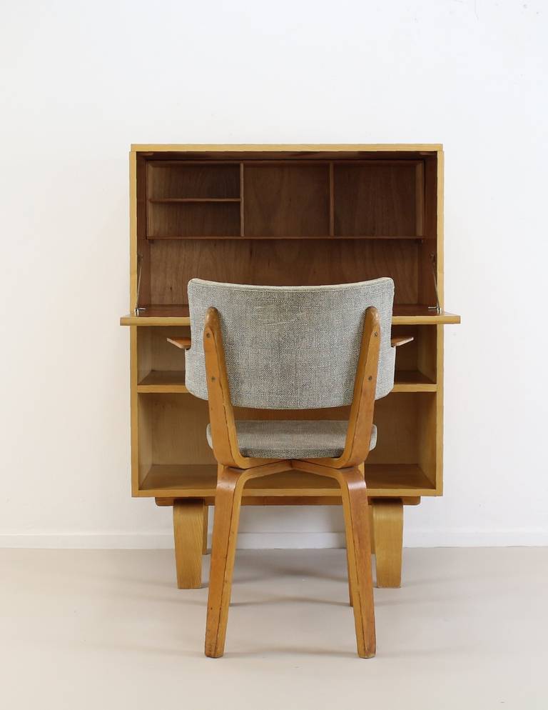 Laminated Wooden Armchair by Cor Alons for Den Boer Gouda, Holland For Sale 3