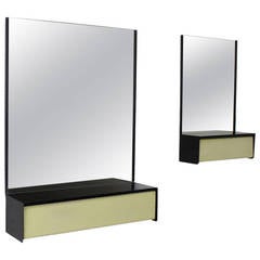 Set of Wall-Mounted Make-Up Mirrors with Storage for Brabantia Holland 1