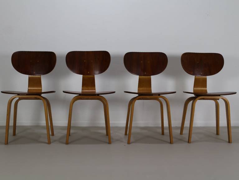 Mid-Century Modern Bentwood Dining Set by Cees Braakman for UMS Pastoe Holland For Sale