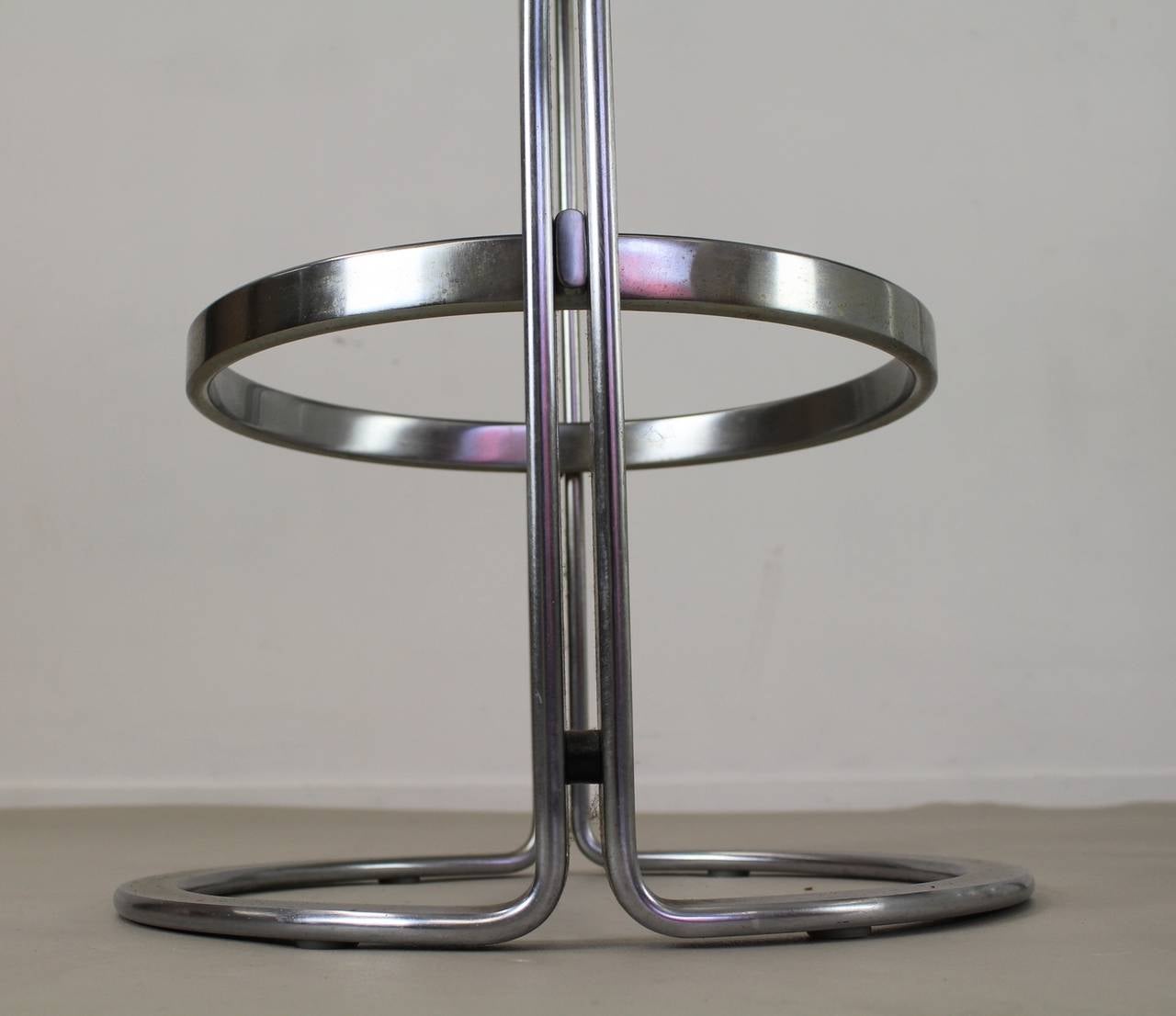 Two Scarce Kill International Chrome-Plated Steel Bar Stools by Horst Bruning In Good Condition For Sale In Staphorst, NL