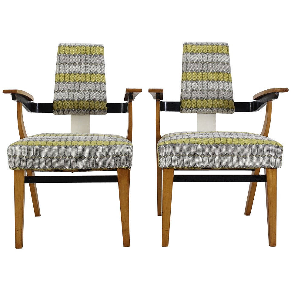Original Dutch Architectural Armchairs from the 1940s For Sale