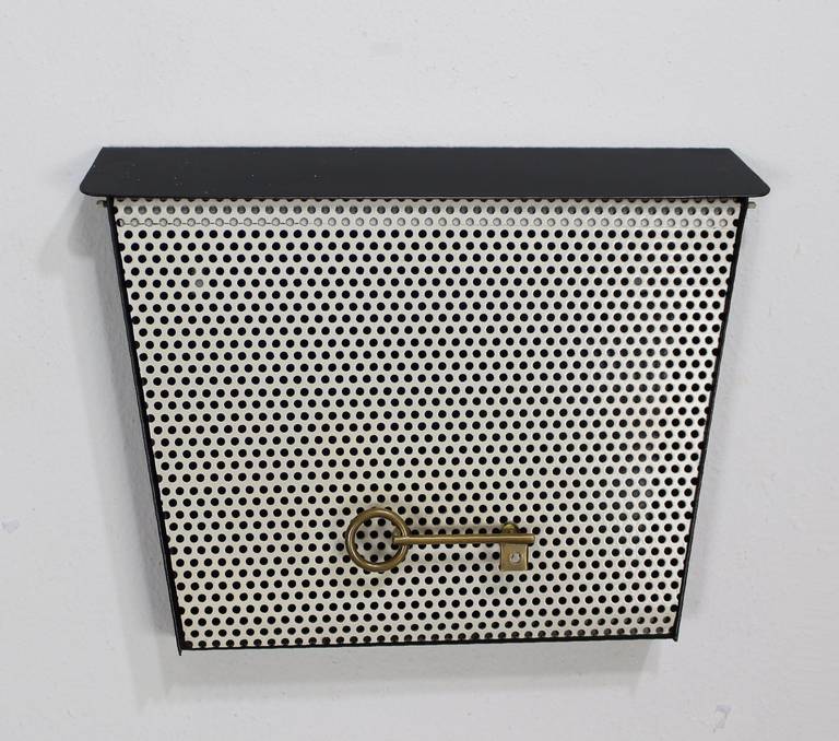 Bauhaus Style Small Key Storage Wall Cabinet, circa 1