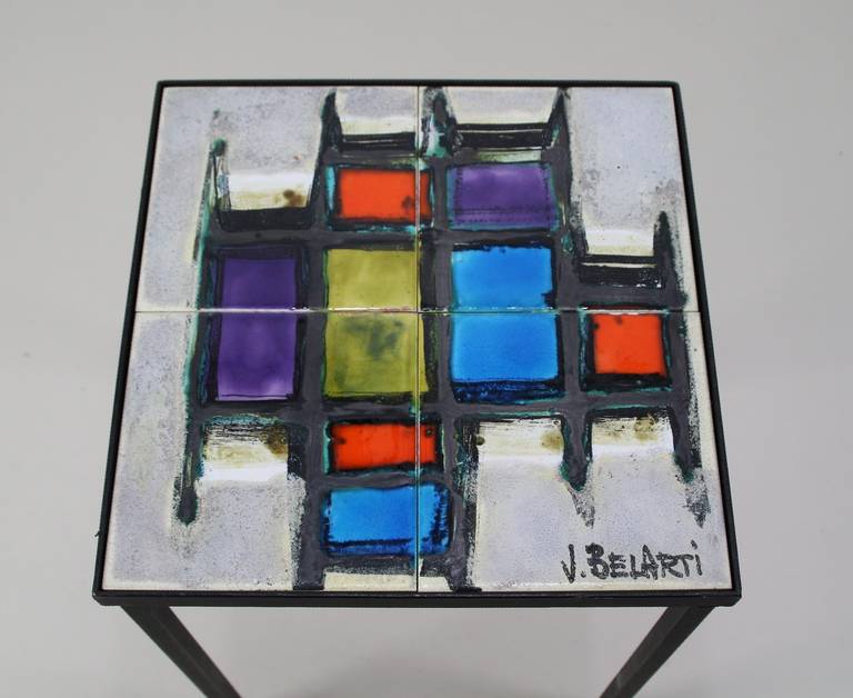 Fresh Coloured Side Tables by Belgian Ceramist Julien De Covemaeker for Belarti In Excellent Condition In Staphorst, NL