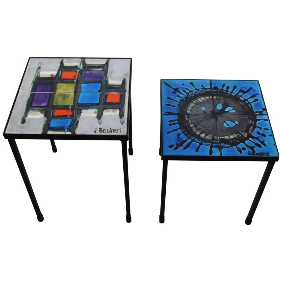 Fresh Coloured Side Tables by Belgian Ceramist Julien De Covemaeker for Belarti