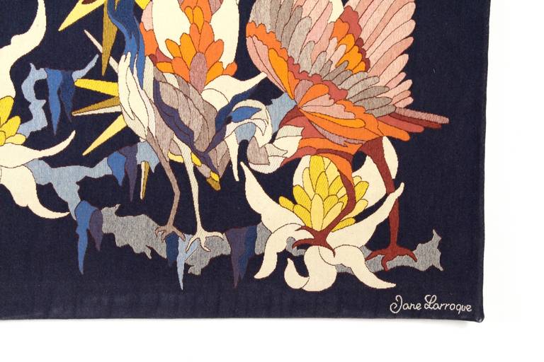 Fin du 20e siècle Gobelin ou tapisserie de l'artiste française Jane Larroque