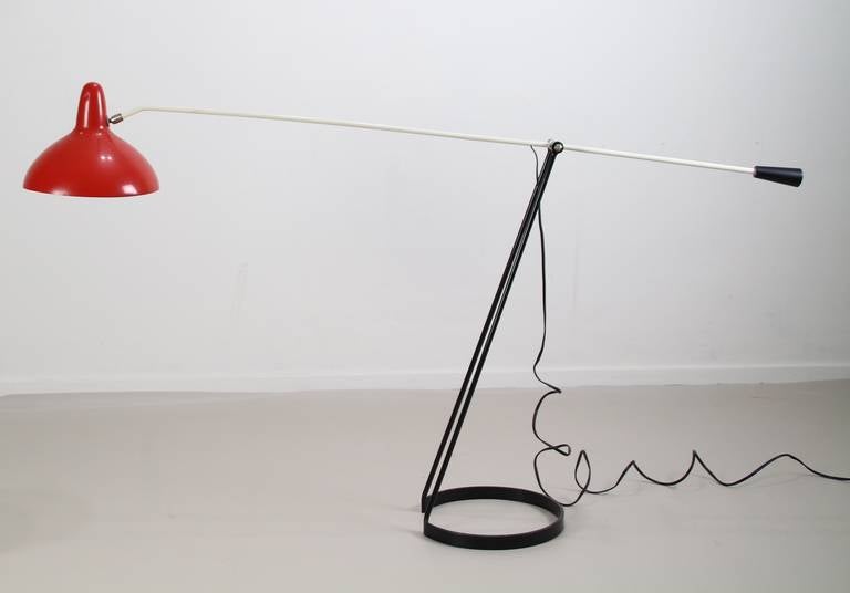 Original 1950s Floor Lamp by Floris H. Fiedeldij for Artimeta, Holland For Sale 4