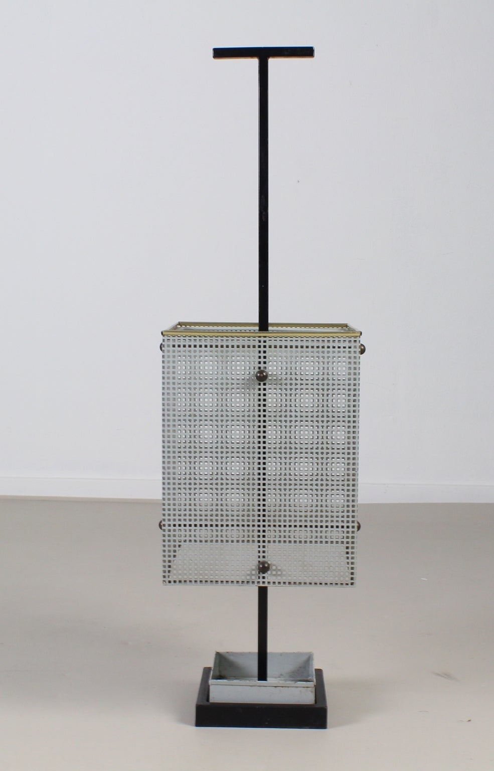 Dutch Design Perforated Metal Industrial Umbrella Stand of 1950s