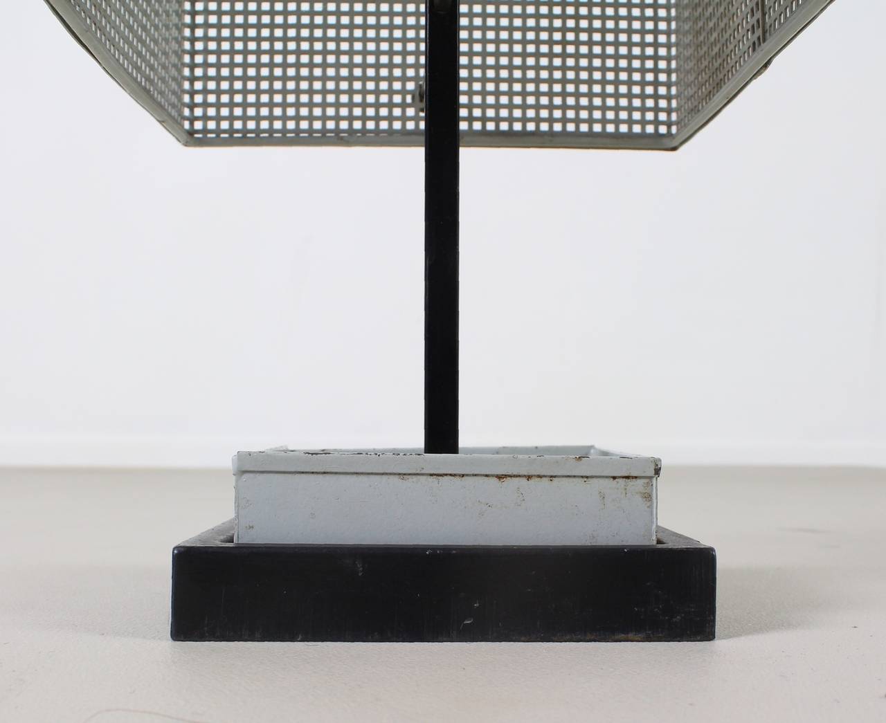 Mid-20th Century Dutch Design Perforated Metal Industrial Umbrella Stand of 1950s