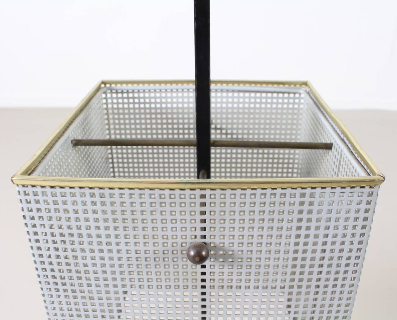 Dutch Design Perforated Metal Industrial Umbrella Stand of 1950s 1
