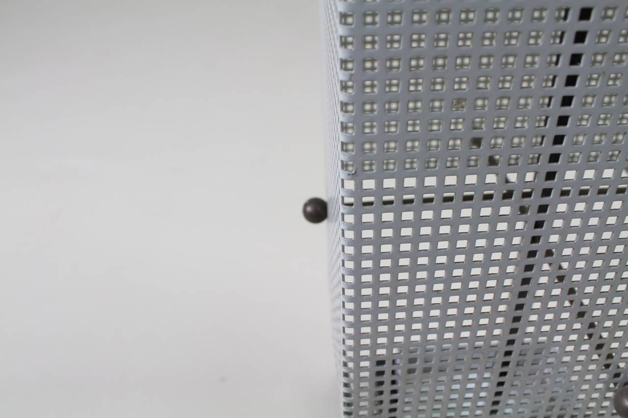 Dutch Design Perforated Metal Industrial Umbrella Stand of 1950s 3
