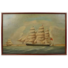Ship Portrait, Oil on Canvas, First Half of the 19th Century