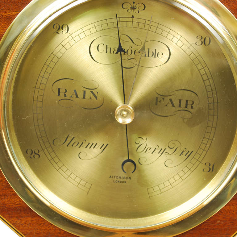 Aneroid Octagonal Barometer Signed Aitchison London, 1920s For Sale at 1stdibs