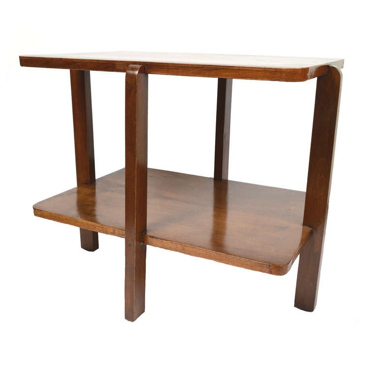 Mid-20th Century Side Table with Shelf made in Italy in the 1950s