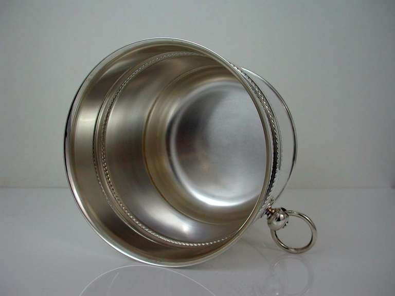 20th Century Fine Silver Plate French Christofle Ice Bucket Wine Cooler