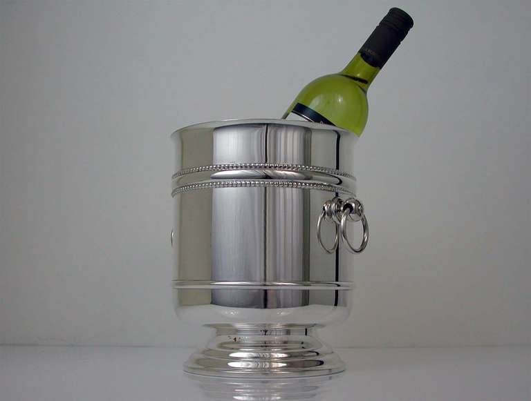 Fine Silver Plate French Christofle Ice Bucket Wine Cooler 3
