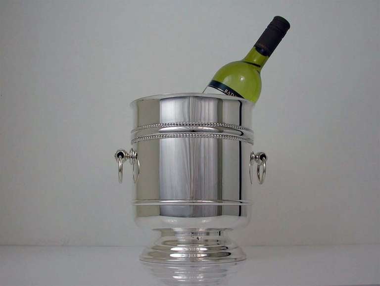 Fine Silver Plate French Christofle Ice Bucket Wine Cooler 4