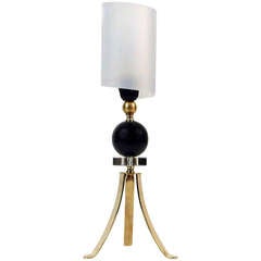Elegant 1950s Tripod French Table Lamp