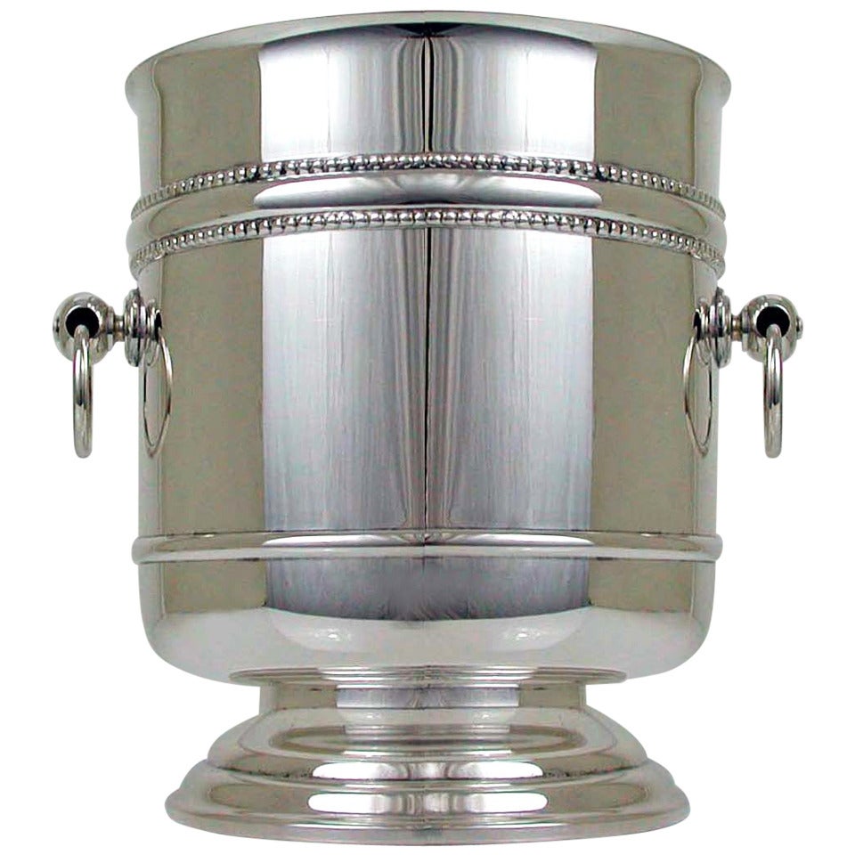 Fine Silver Plate French Christofle Ice Bucket Wine Cooler