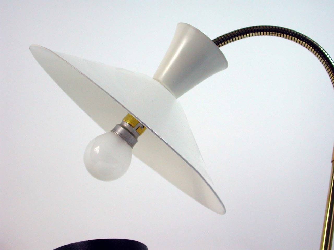1950s Double Arm Table Lamp by André Lavigne for ALUMINOR Nice France 2