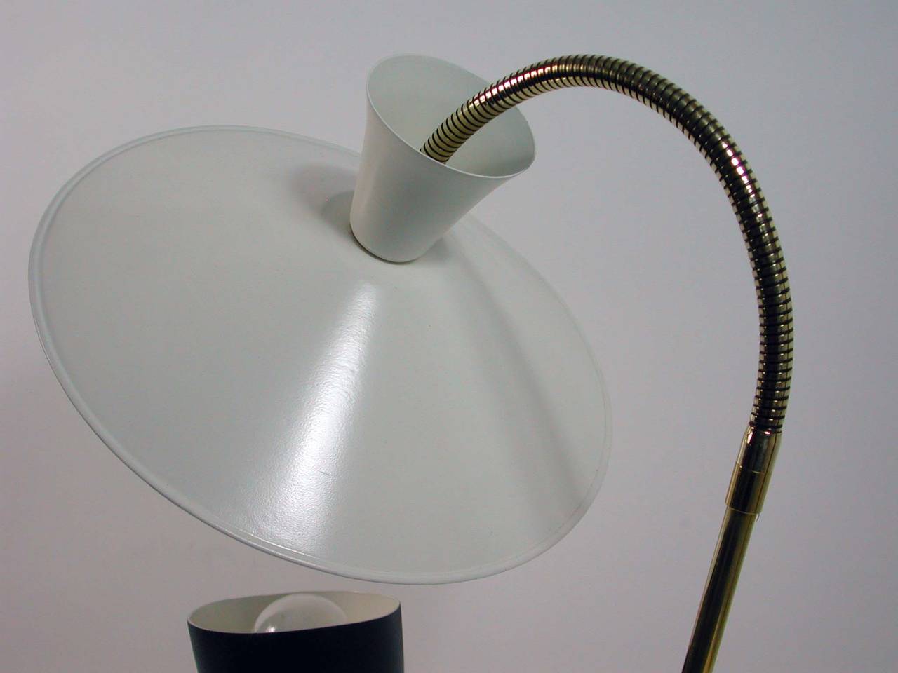 French 1950s Double Arm Table Lamp by André Lavigne for ALUMINOR Nice France