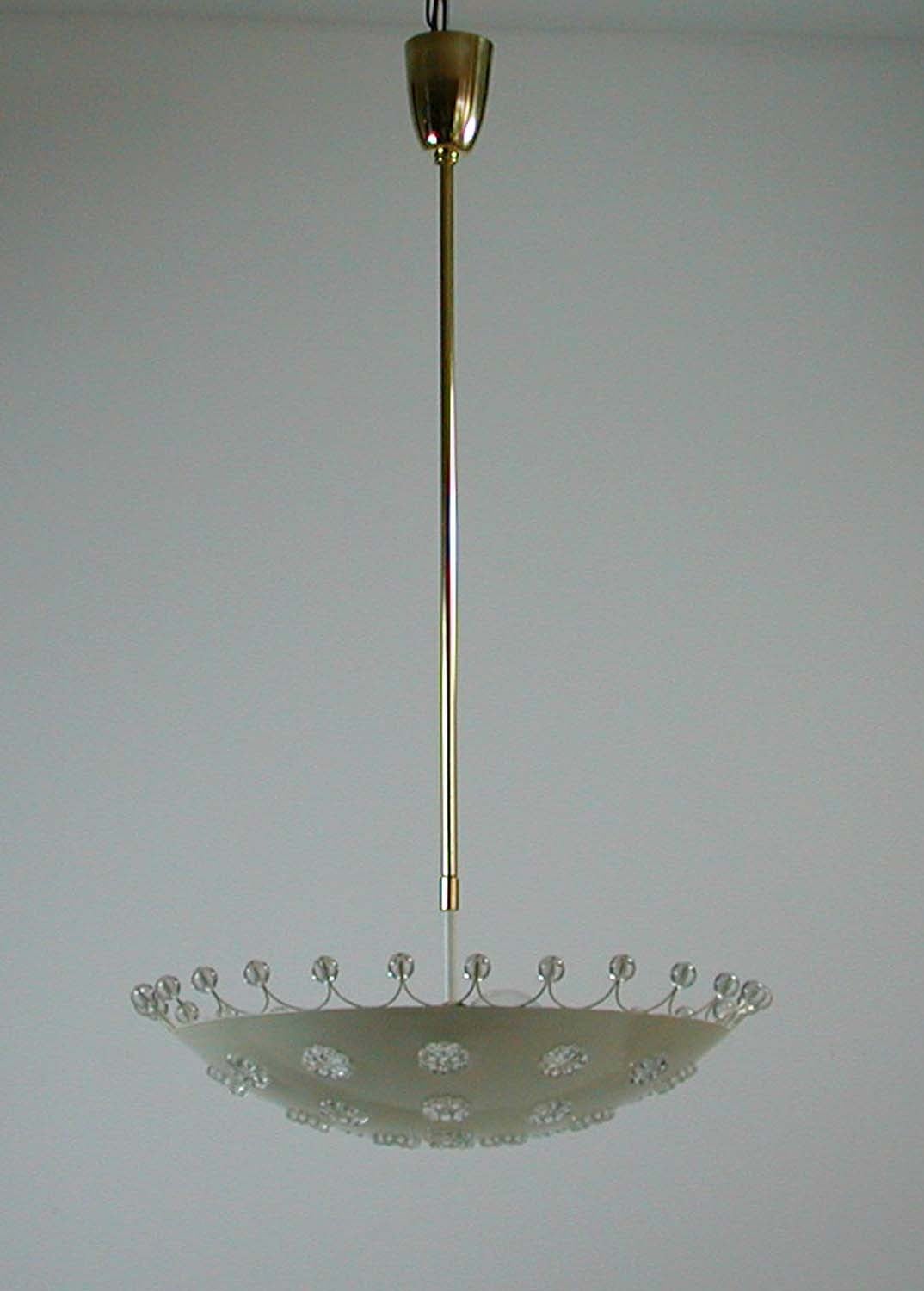 Mid-20th Century 1950s Emil Stejnar Austrian Pendant Chandelier Flush Mount Lamp