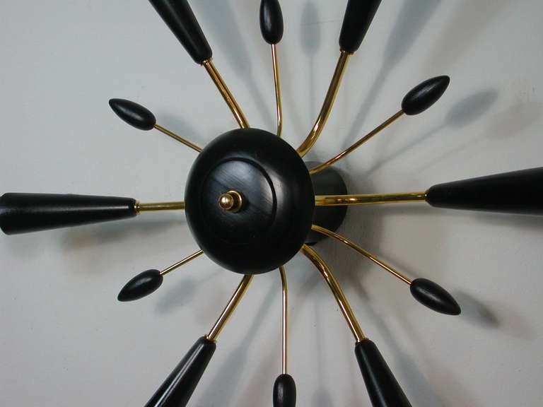 1950s Mid Century Italian Flush Mount Wall Lamp Sconce In Excellent Condition In NUEMBRECHT, NRW