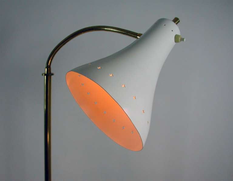 1950s Italian Mid Century Gooseneck Floor Lamp 1