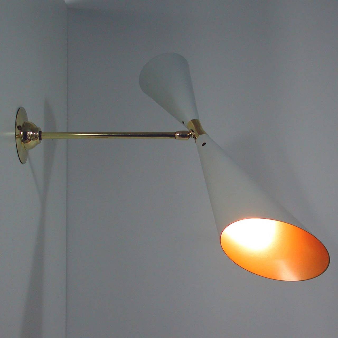 Mid-20th Century Mid-Century French 1950s Diabolo Wall Light Sconce from the Guariche Lunel Era